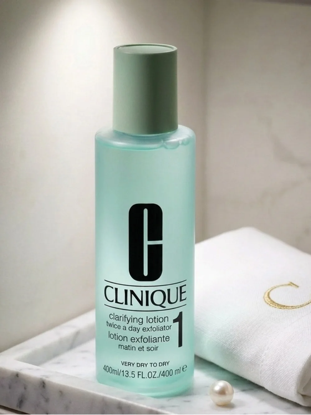NWT Clinique Clarifying Lotion 1 Exfoliator 13.5 oz / 400 ml Double Pack